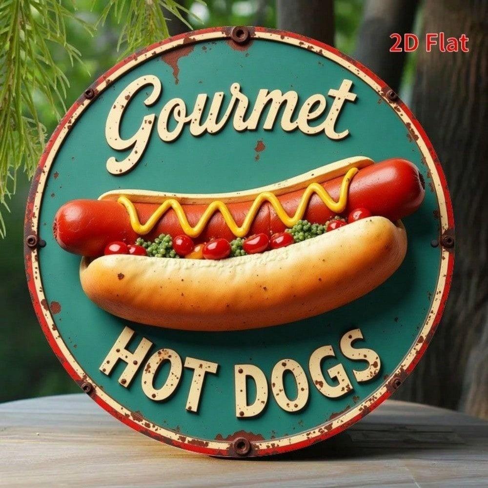 Metallschild Hot Dog Vintage Blechposter Wandkunst Retro Küchen Dekoration Bar Geschenk
