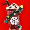 Hanging Earrings 1 Pair Women Christmas Tree Elk Santa Bell