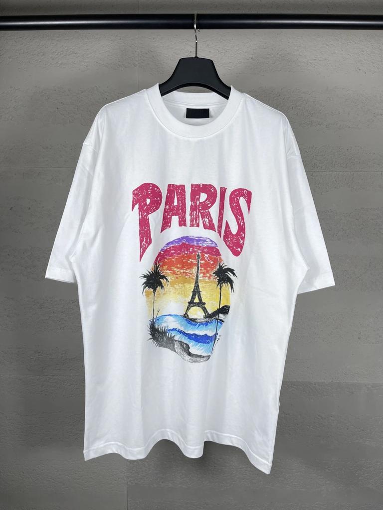 2024 Trendy Men Women Tee Summer Cotton Tshirt Oversized Short Sleeve T Shirt Luxury Brand Print T-shirt Top Clothes Streetwear