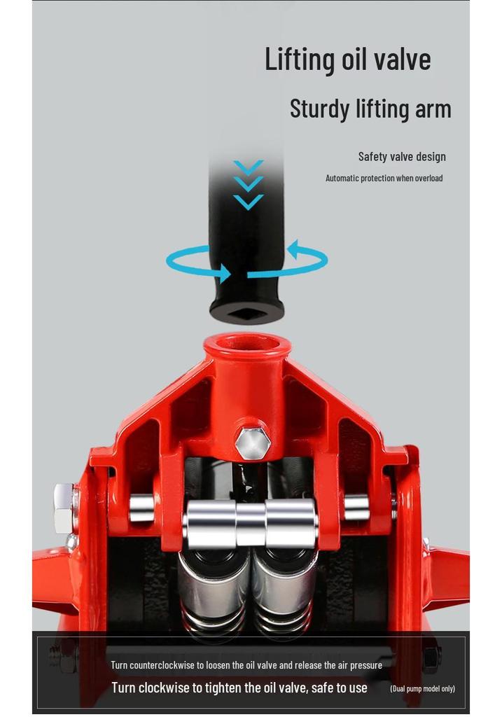 3 Ton Hydraulic Jack for Auto & Off-Road Repair - Double Pump