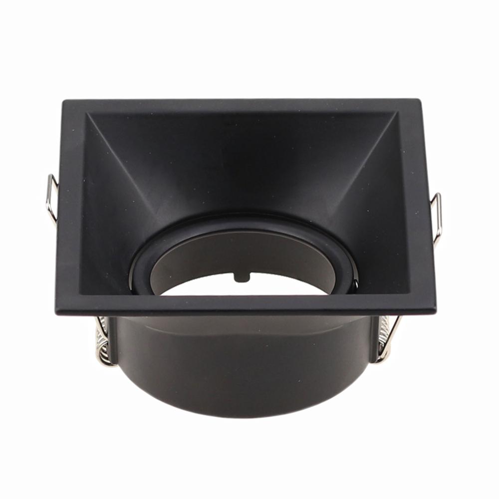 LED Ceiling Light Fixtures Round Square Recessed MR16 GU10 Fixture White/Black Adjustable LED Ceiling Spot Light Frame