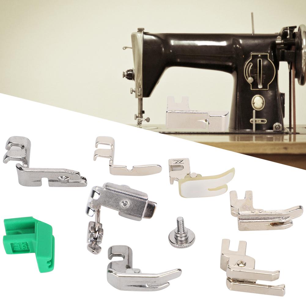 9PcsSet Household Presser Foot Kit Rolled Hem Compensating Feet Set Accessories for Old Pedal