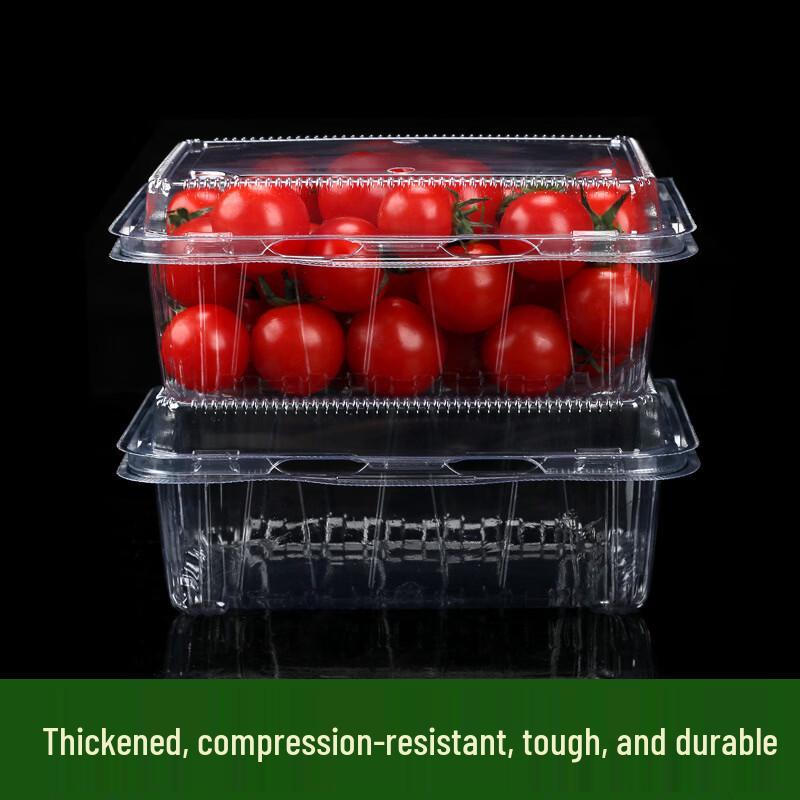 Disposable Rectangular Plastic Food Containers with Lids, 100-Count