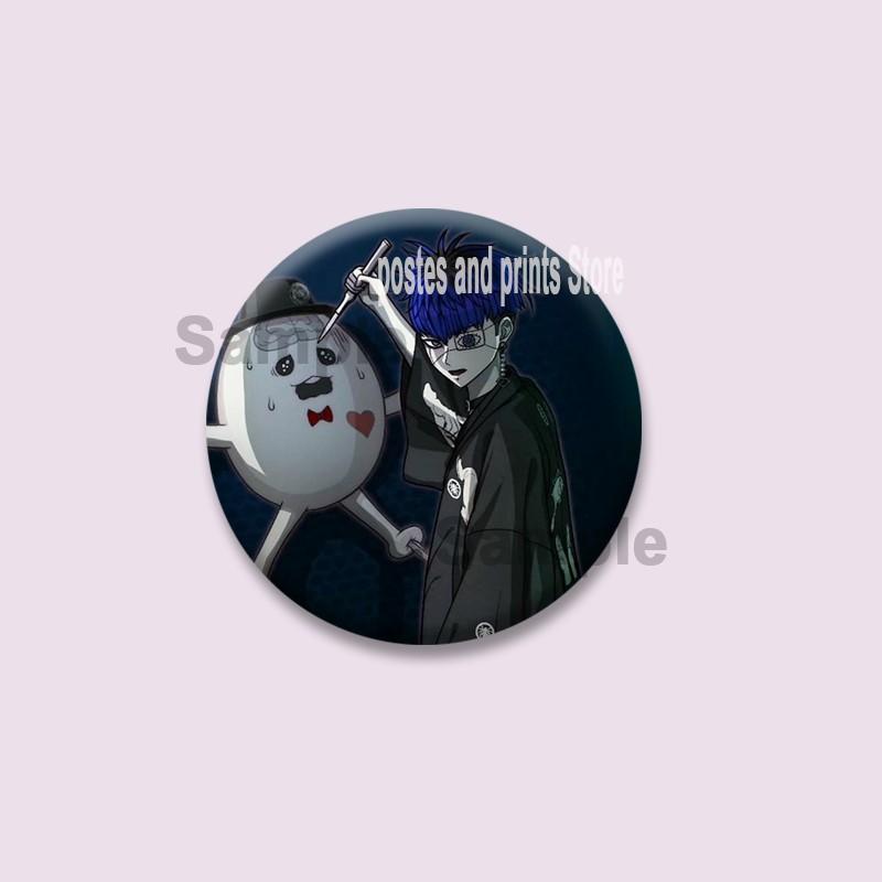 Anime Game Series The Hundred Line Last Defense Academy Badge Cartoon Round Brooch Pins on Backpack Hat Accessories Jewelry Gift