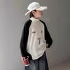 Boys Fleece Lined Long Sleeve T Shirt Winter Base Layer Korean Style