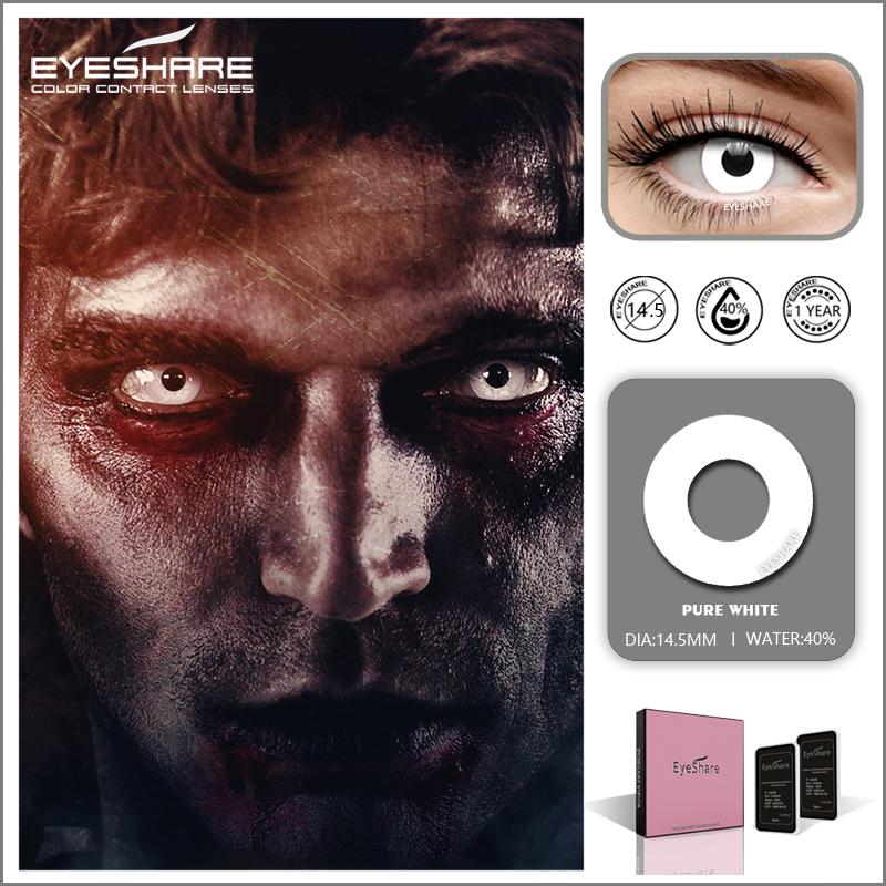 1 par Halloween-kontaktlinser for øyne Cosplay-linser Anime-linser Anime-tilbehør Linser Svarte linser Hvite linser