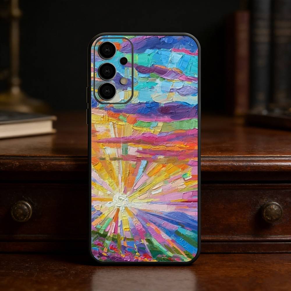Watercolors Set Paint Palette Phone Case For Samsung S25,24,23,22,30,21,10,9,Ultra,Plus,Lite Soft Black Case