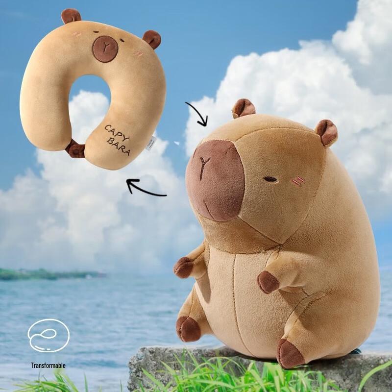 Cuscino da Collo a U Peluche Capibara