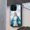 Jungfrau Maria Jungfrau von Guadalupe Handyhülle Für IPhone 17 Air 16 E Pro Max 15 14 13 Mini 12 Pro 11 Max Plus Schwarzes Glas Cover