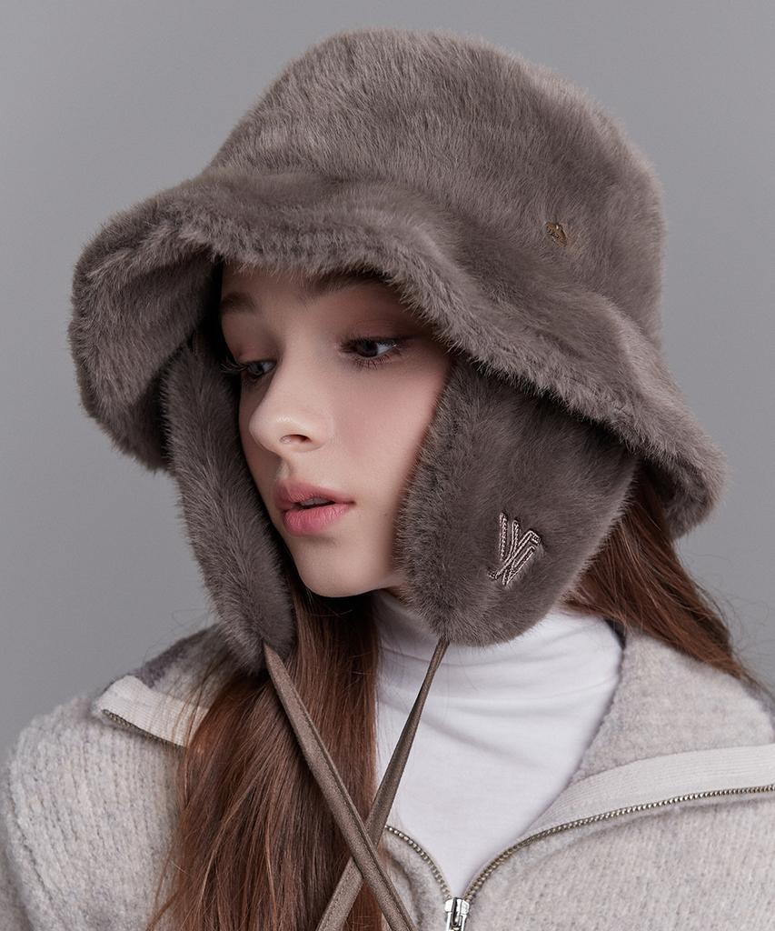 Hwaiteusaenjeu Fur Detachable Earmuff Bucket Hat Osley (6 Colors)