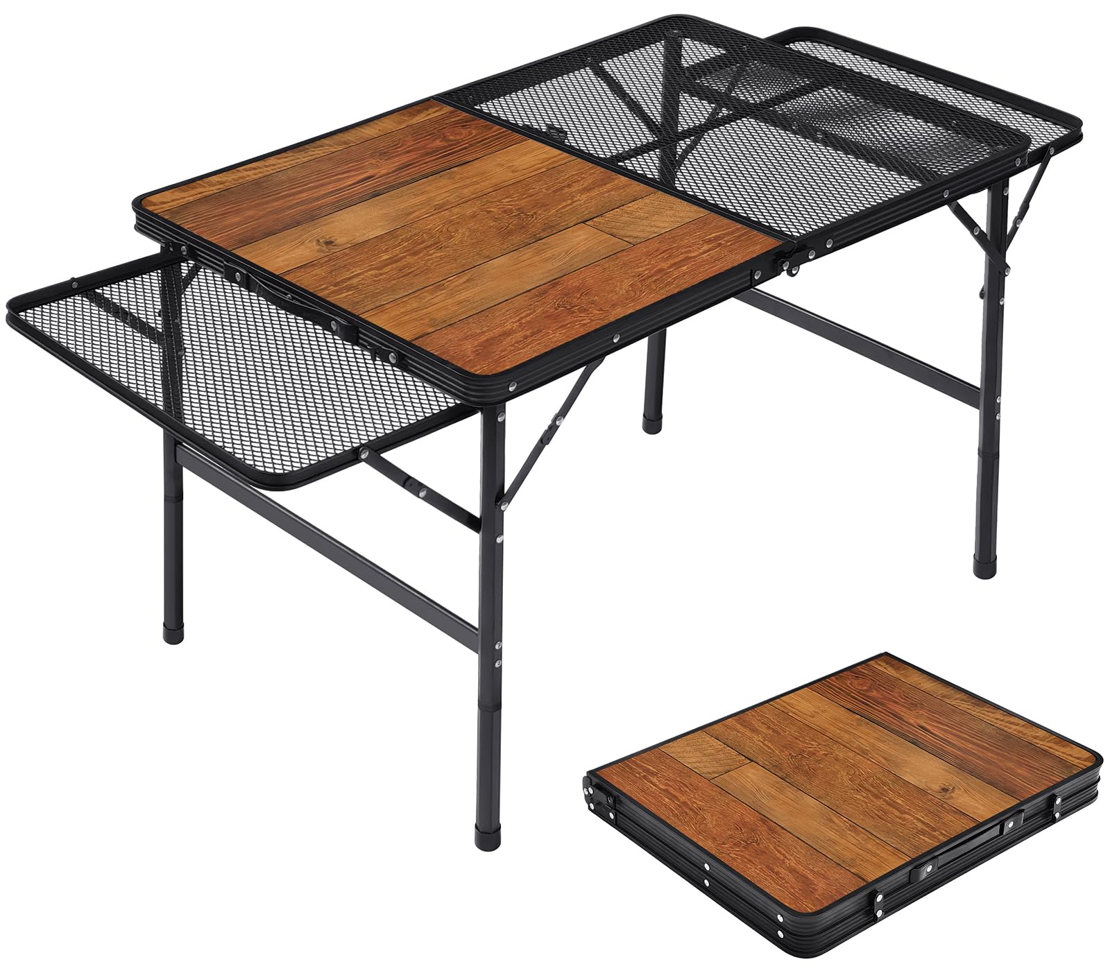 DesertFox Camping Outdoor Campfire Compact Easy Table, Table, Foldable, Extendable, Heat-Resistant, Table, Picnic, Leisure, Camping, Storage,