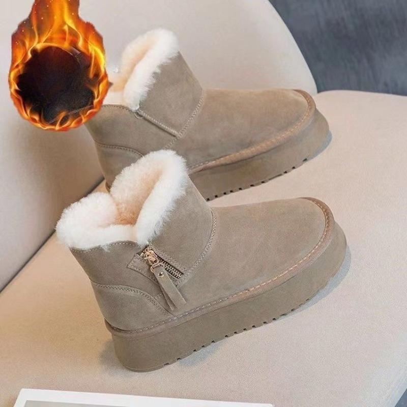 Soft-soled Snow Boots, Fleece and Thickened Warm Shoes, Women's Thick-soled Bread Shoes, Cotton Shoes
