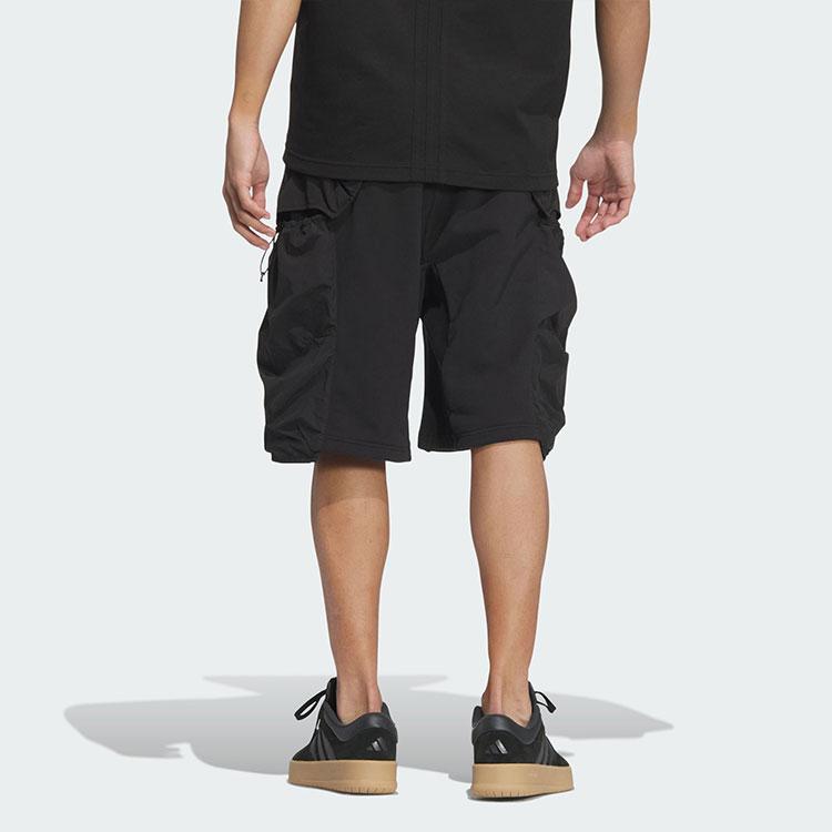 adidas Future Style Pletené Směsové Šortky Jednobarevné Minimalistické Pracovní Volné Sportovní Ležérní Šortky Pánské Šortky Černé JI9891