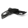 1 Pair Matte Black Front Bumper Fog Light Grille Cover For 09-11 A4 A4L