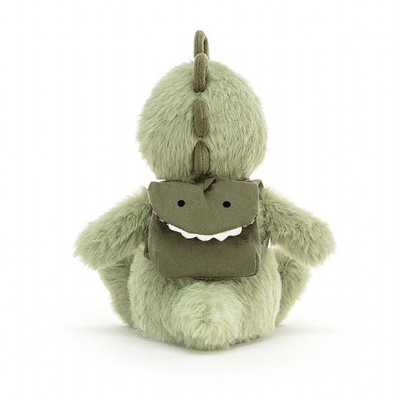JELLYCAT Dinosaur Series Backpack Dino Backpack Animal Light Green Doll Plush Doll 24cm Height