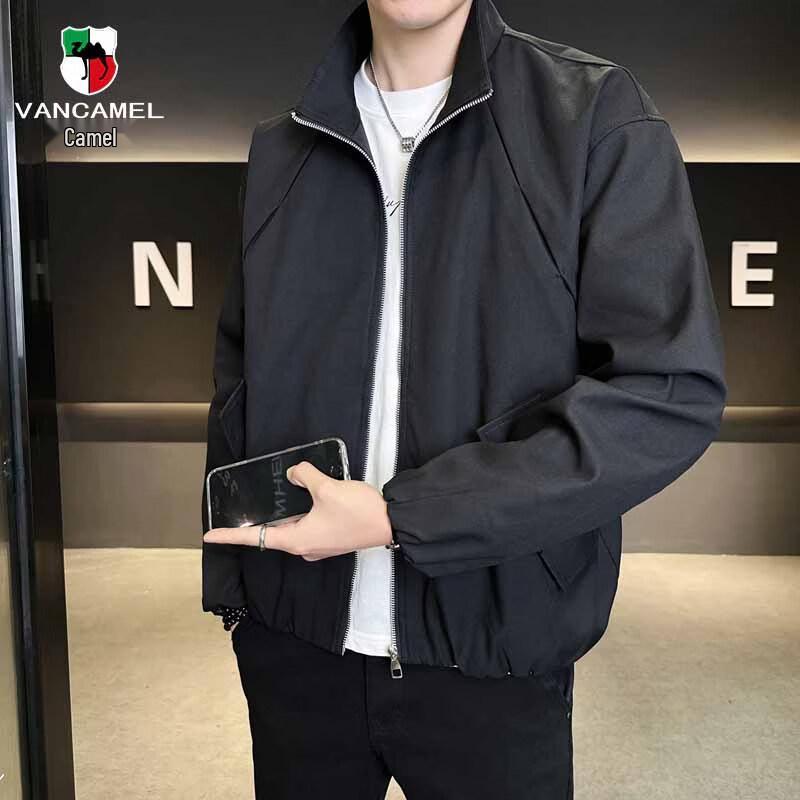 VANCAMEL Men s Casual Stand-Collar Jacket 2XL