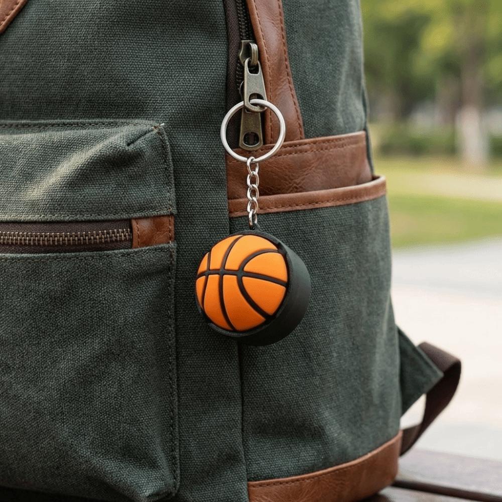 Sports Theme Stress Relief Keychain Spherical Button Clicker Keychain Personal Accessory