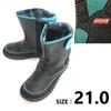 Coleman Snow Rain Boots Kids 21 Black Blue Side Zip