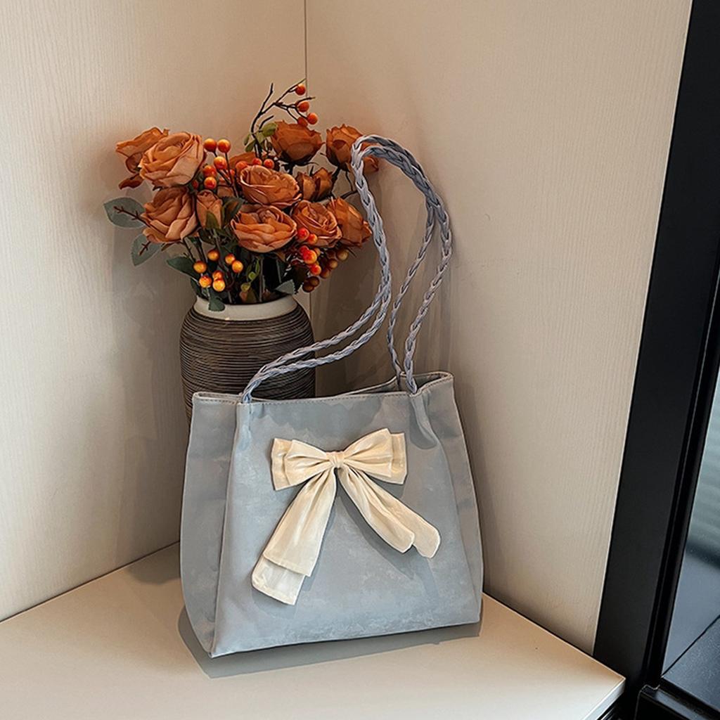 Ladies Fashion Shoulder Bag Handbag All-match Messenger Bag,Bow Contrast Color Shoulder Bag