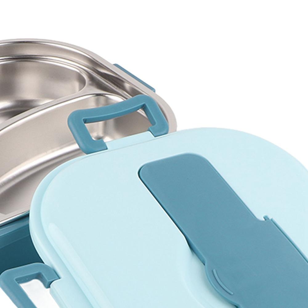 4-Compartment Portable Bento Box Includes Spoon & Chopsticks Food Storage Container  Work Use
