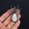 Rainbow Moonstone Pendant Gemstone Jewelry, 999 Copper Wire Wrapped Pendant, Handmade Beautiful Jewelry Pendant
