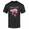 Nur ein Mädchen, das Schweine liebt T-Shirt Schweineliebhaber Schweinemama Bauer Shirts