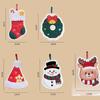 Absorbent Christmas Hand Towel Coral Fleece Kitchen Cleaning Rag Cute Xmas Handkerchief