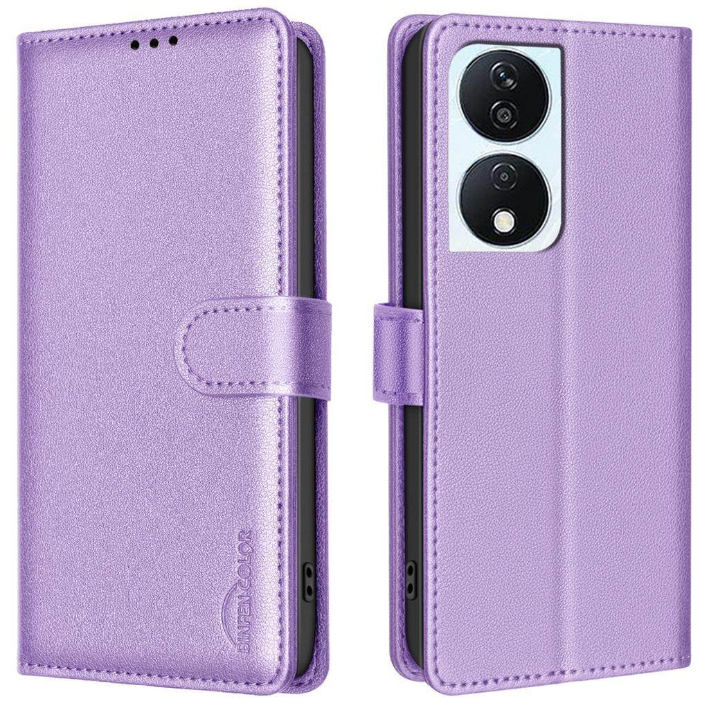 BINFEN COLOR BF32 For Honor X7b 4G/90 Smart Case Leather Cover RFID Blocking