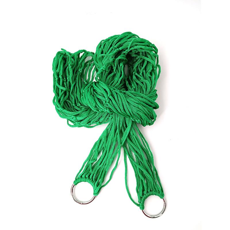 Durable Thickened Nylon Outdoor Hammock - Multifunctional Green Mesh Swing, Suitable for Gardens and Beaches
