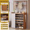Multi-layer Dustproof Bamboo Shoe Rack for Entryway