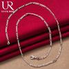 925 Sterling Silver 4mm Men's Necklace Fashionable Wedding Jewelry