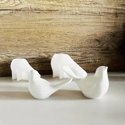 DIY Bird Ornament Silicone Mould - 3D Drip Plaster & Candle Maker, Epoxy Resin Concrete Mold for Home Garden Decoration