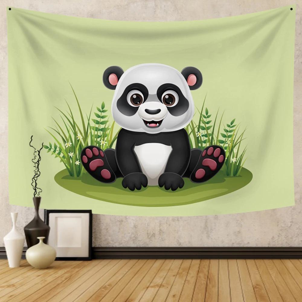Китайский панда милый декоративный гобелен домашний декор стены офис гостиная гобелен — фото 14