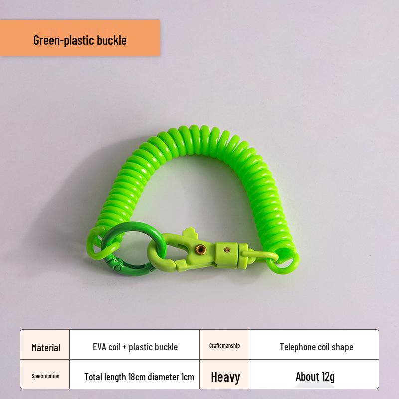 Spring Buckle Keychain Cord – Anti-Lost Outdoor Strap with Bag Holder