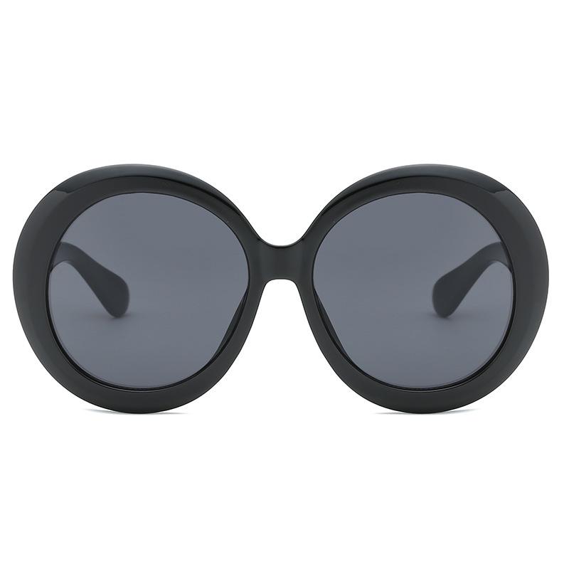 Oversized Retro Round Sunglasses for Women & Men - European & American Trendy Style (Model S8079)
