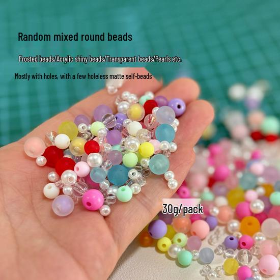 Blue Stone Clay Beads & Accessories Set: Wood & Ceramic Charms for Jewelry Making