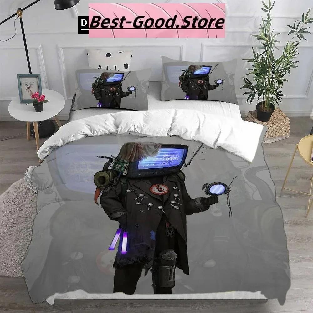 3D Fashion Game Skibidi Toilet Arale Bedding Set Print With Pillowcase Bed Duvet Cover Soft Single Double Queen Super King Size