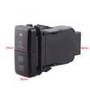 1PC 12V Car Dual Toggle Switch LED Light Bar Blue/Green On-Off Push Switch Button With Cable For OBD2 Car Accessories