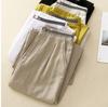 Spring Summer Retro Embroidered Cotton Linen Wide Leg Pants Women Loose Large Size Trousers