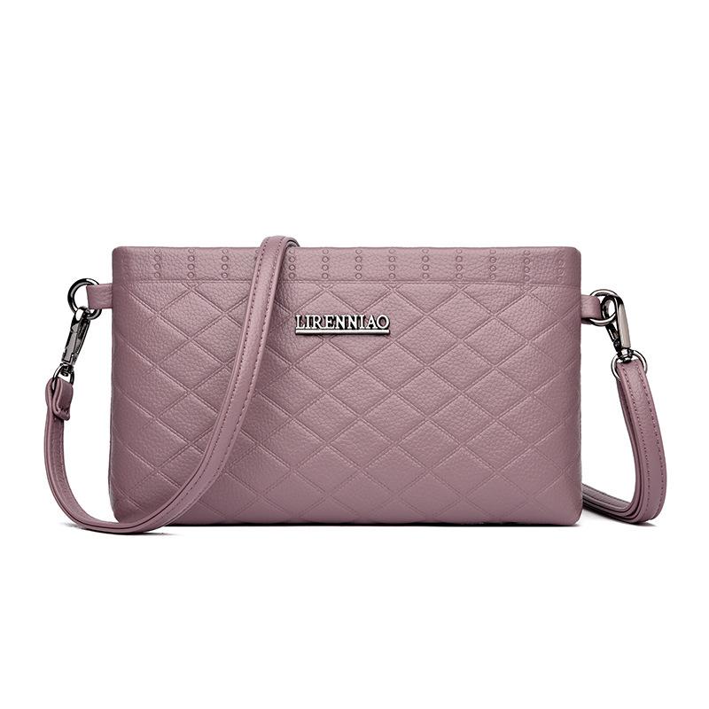 

Сумка женская Lingge сумка через плечо женский клатч 2025 новинка корейская версия трендовая одноплечевая сумка через плечо модный кошелек для монет фиолетовый