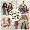 2Pcs Gold Star Garland Banner Double-Sided Glitter Paper Stars 6.5ft Twinkle Decorations Party Hanging Decor Birthday Baby