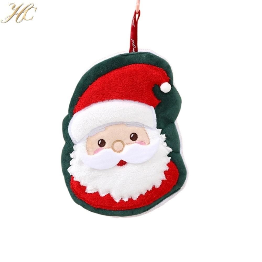 3 Layer Toilet Handkerchief Water-absorbing Washcloth Cute Bathroom Kerchief for Christmas