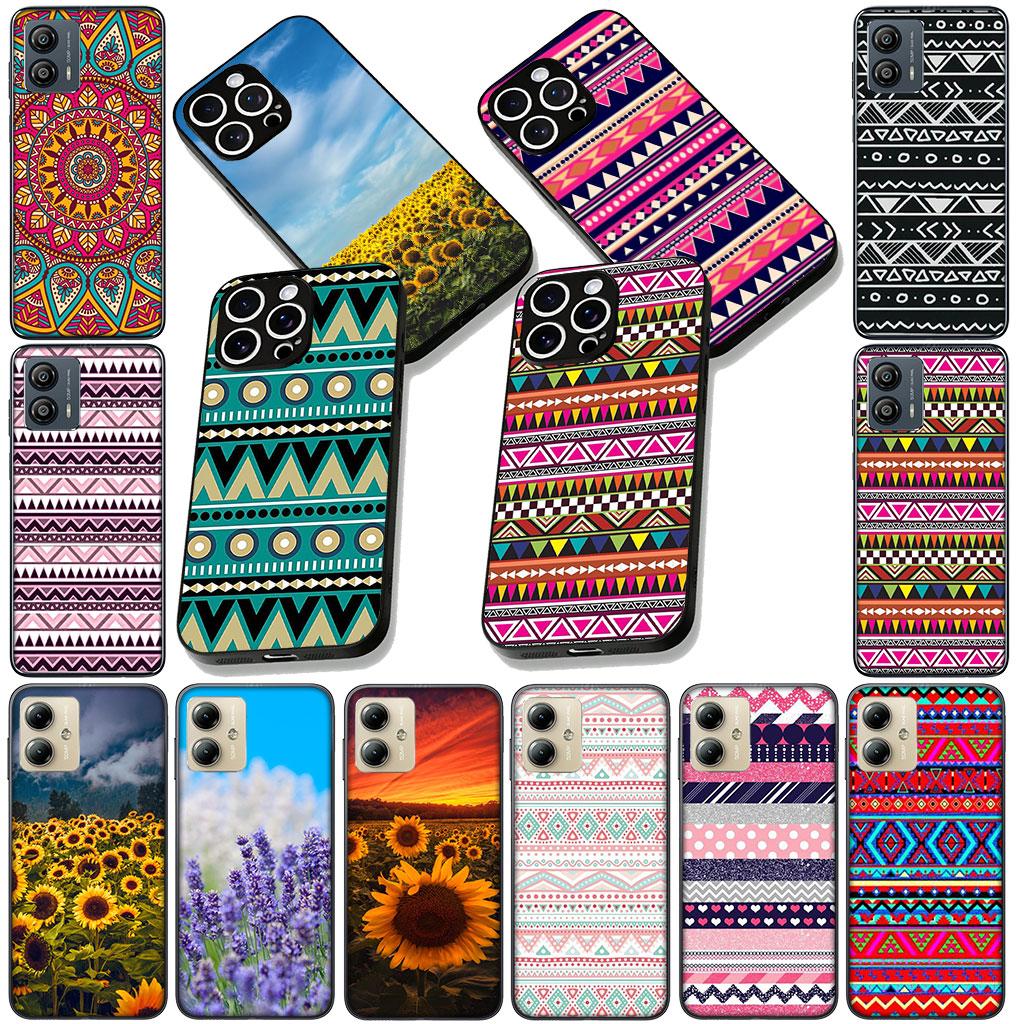 Cover for Apple iPhone 17 16 14 15 Pro Max Plus 15+ 16E XR ProMax Air 16+ Coque Phone Case Sunflower Aztec Tribal Tribe Colorful