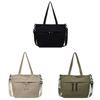 Minimalist Nylon Tote Bag With Top Zipper For Daily Commuting And Casual Wear