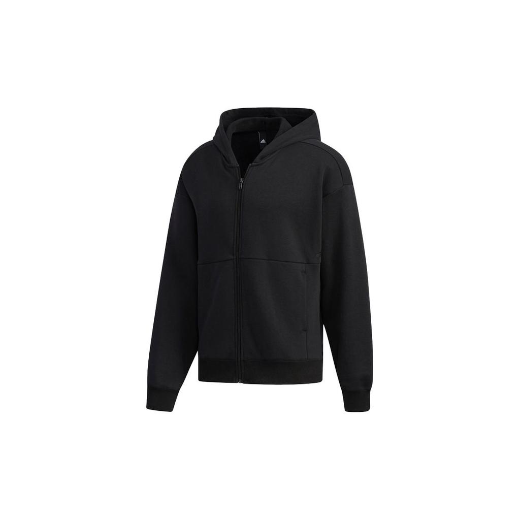 Adidas S2S Mikina na zip s kapucí Pánské bundy Černá ED2008