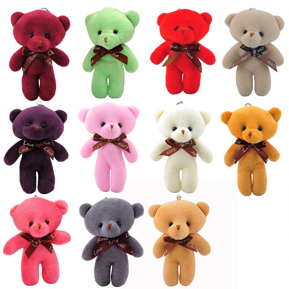 5.1inch Bear Plush Doll Soft Stuffed Animal Plushies Keychain Pendant Cute Bear Plush Toys For Gifts Keychain Backpack Decoration