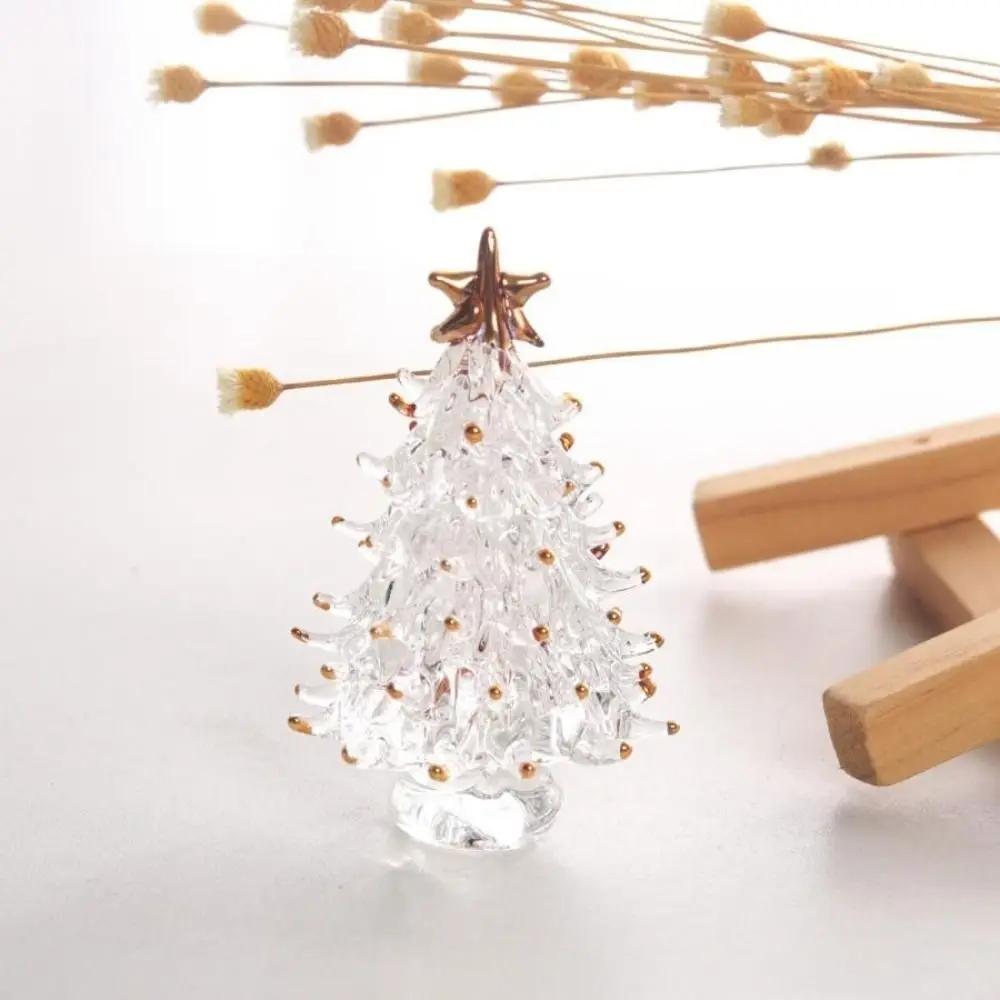 Home Xmas Decoration Christmas Tree Figurines Souvenir Gifts Art&Collection Crystal Miniature Crystal Paperweight Crafts