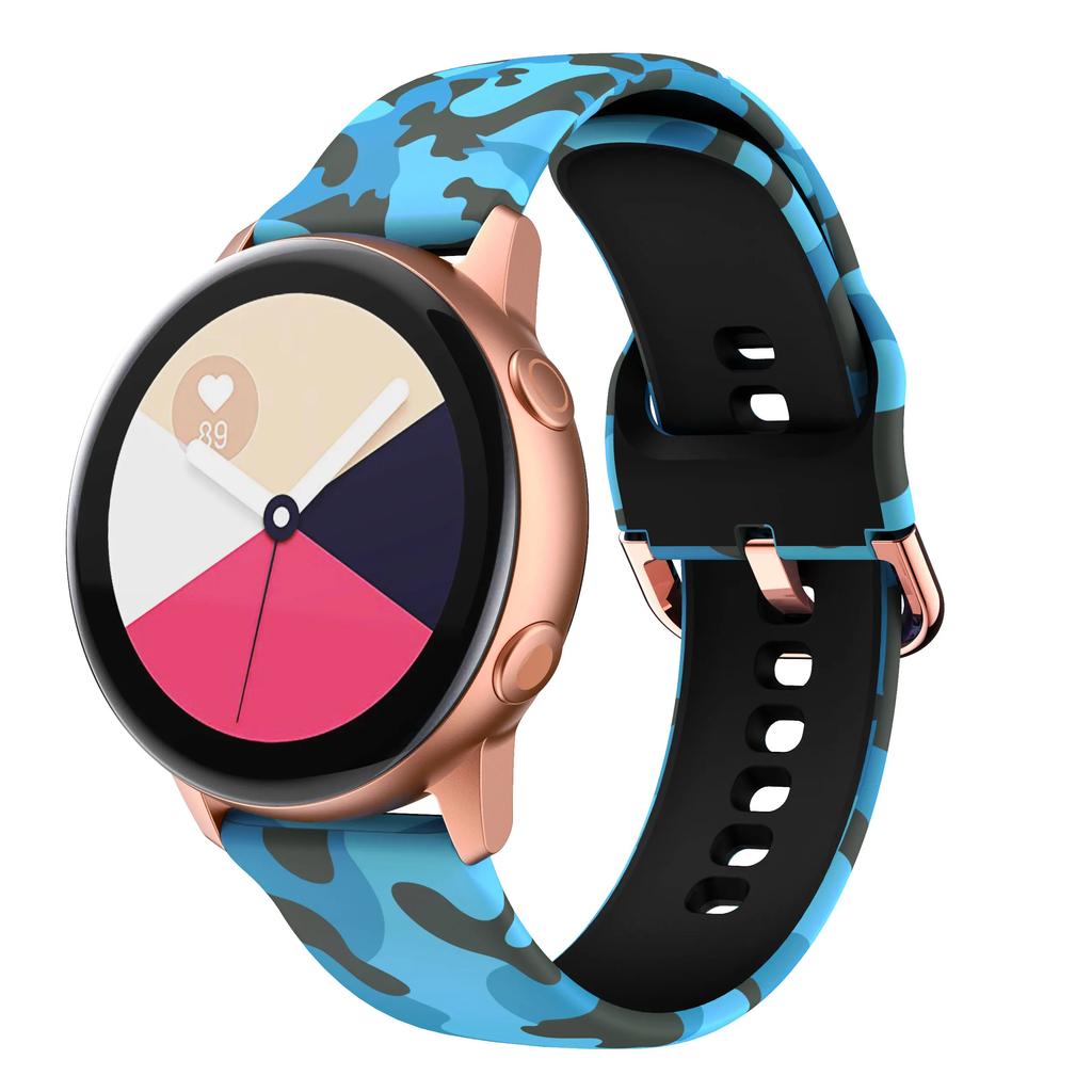 22mm 20MM Watch Strap for Samsung Galaxy Watch 6 5 pro/4/Classic Silicone Sport Bracelet for Amazfit GTR-GTS 4-3-2e Printed Band