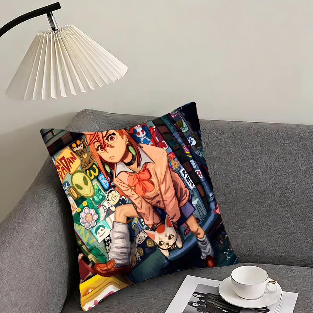 Dan Da Dan anime Cushion Cover Reversible Plush Pillow Cover – For car, sofa, bedroom, perfect as a gift.