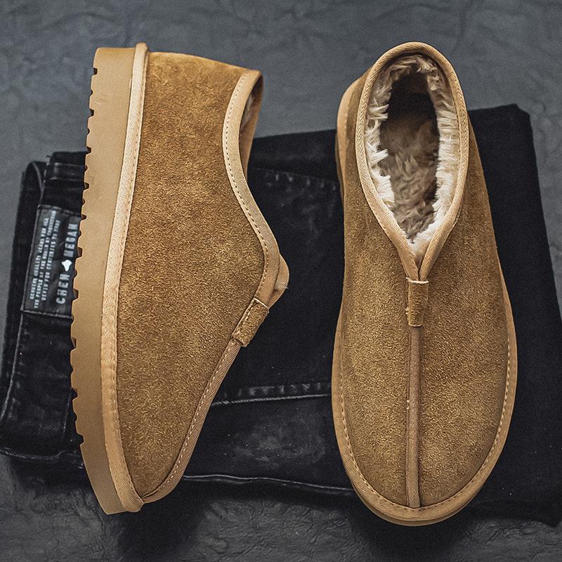 

3130-Snow boots outdoor leisure sports retro tooling shoes autumn and winter new thickened velvet large cotton shoes 38